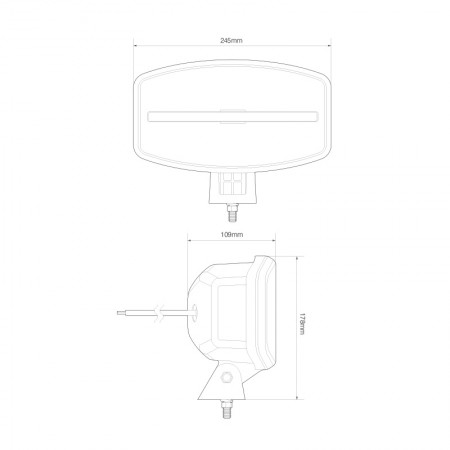 Oval LED Driving Lamp with Integrated Front Position Lamp